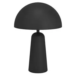 Produktbild: EGLO Tischlampe Aranzola, Nachttischlampe in Pilzform, Deko Tischleuchte minimalistisch, Pilz Lampe für Wohnzimmer und Schlafzimmer, Metall in Schwarz und Weiß, E27