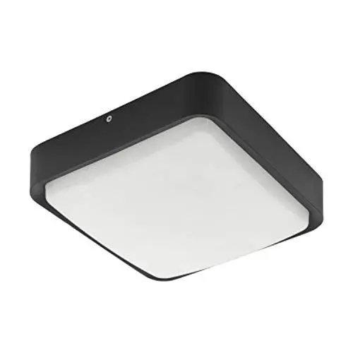 Produktbild: EGLO connect LED Außen-Deckenlampe Piove-C, Smart Home Außenleuchte für Wand und Decke, Deckenleuchte aus Aluguss und Kunststoff, Farbe: Schwarz, weiß, warmweiß, dimmbar, IP44