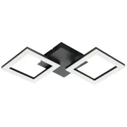 Produktbild: EGLO connect.z Smart-Home LED Deckenlampe Paranday-Z, ZigBee, App und Sprachsteuerung Alexa, Lichtfarbe einstellbar (warmweiß-kaltweiß), dimmbar, Deckenleuchte schwarz weiß, 47 x 23 cm