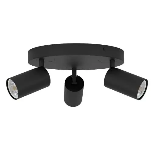 Produktbild: EGLO connect.z Smart Home LED Deckenleuchte Telimbela-Z, ZigBee, App und Sprachsteuerung Alexa, Lichtfarbe einstellbar (warmweiß-kaltweiß), RGB, dimmbar, Deckenlampe schwarz