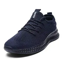 Produktbild: EGMPDA Damen Walkingschuhe Laufschuhe Wanderschuhe Sneaker Trekking Turnschuhe Workout Jogging Outdoor Running Straßenlaufschuhe Freizeit Damen Leichtgewichts Atmungsaktiv Schuhe Dunkelblau 39 EU