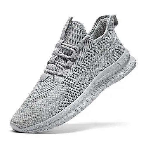 Produktbild: EGMPDA Schuhe Herren Sneaker Laufschuhe Turnschuhe Sportschuhe Herren Laufschuhe Outdoor Fitness Gym Schuhe Herren Sneaker EU Grau 45