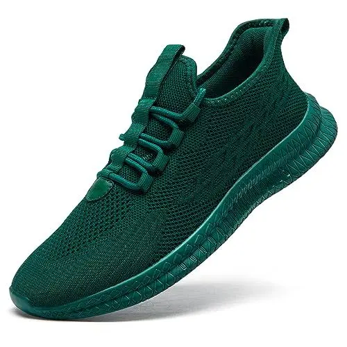 Produktbild: EGMPDA Schuhe Herren Sneaker Laufschuhe Turnschuhe Sportschuhe Herren Laufschuhe Outdoor Fitness Gym Schuhe Herren Sneaker EU Dunkelgrün 42