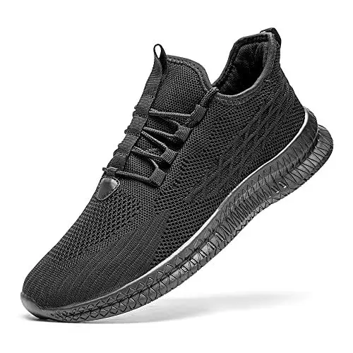 Produktbild: EGMPDA Schuhe Herren Sneaker Laufschuhe Turnschuhe Sportschuhe Herren Laufschuhe Outdoor Fitness Gym Schuhe Herren Sneaker EU Schwarz 45