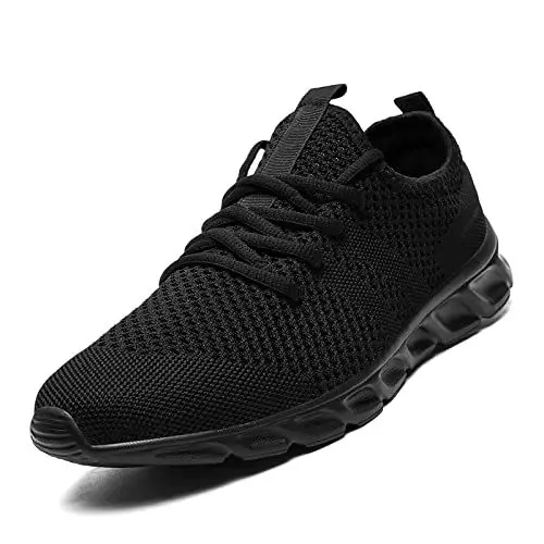 Produktbild: EGMPDA Schuhe Herren Sneaker Turnschuhe Sportschuhe Laufschuhe Herren Leichtgewichts Atmungsaktiv Sneaker Herren Schwarz 43