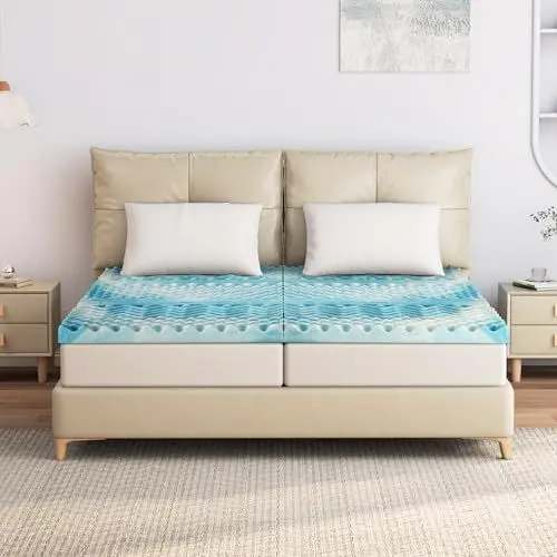 Produktbild: EGO HOME Topper 90x200cm, 5cm Höhe 7 Zonen matratzen Topper aus Schaumstoff, CertiPUR EU Zertifiziert, matratzentopper 90x200cm Ohne Bezug für Boxspringbett Matratzen Schlafsofa