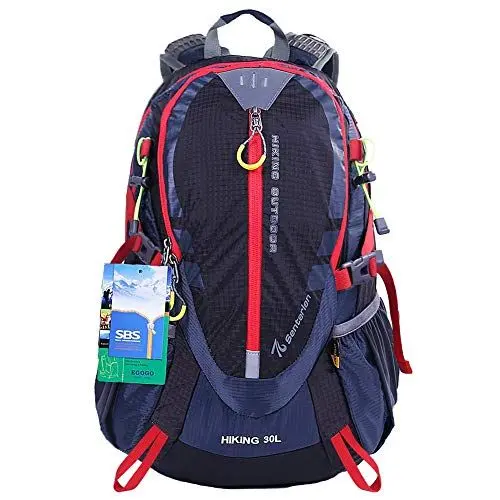 Produktbild: EGOGO 30L Wasserdicht Wanderrucksack Camping Rucksack mit Regenschutz Laufen Radfahren im Freien S2310 (Schwarz)