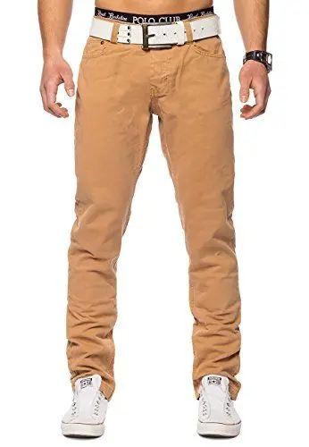 Produktbild: EGOMAXX 98-86 Herren Chino Hose Tapered Leg Reine Baumwolle H1421, Farben:Camel, Größe Hosen:30W
