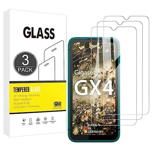 Produktbild: E-Hamii (3 Stück) Gehärtetes Glas,Kompatibel mit Gigaset GX4,9H Displayschutzfolie(Kratzfest,Hochauflösend,Blasenfrei)2.5D Double Defense Für Gigaset GX4