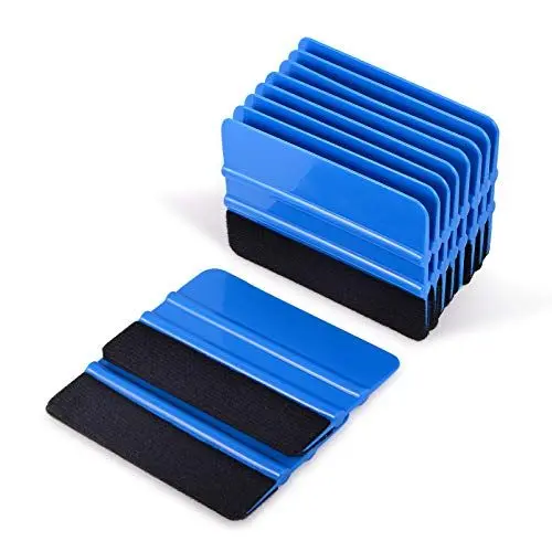 Produktbild: Ehdis 10 Stück Rakel Set Folien Rakel mit Filzkante Folienrakel Andrückrakel für Auto, Möbelfolie, Fensterfolie, Folierung, Tönungsfolie, Klebefolie Folierungs Werkzeug Set 4 Zoll, Balu