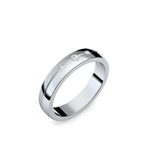 Produktbild: Eheringe einzeln mit GRATIS LUXUSETUI Eheringe Silber 925 Hochzeitsringe Trauringe Silber Eheringe günstig Silber Eheringe hochwertig modern FF355SS925ZIFA56