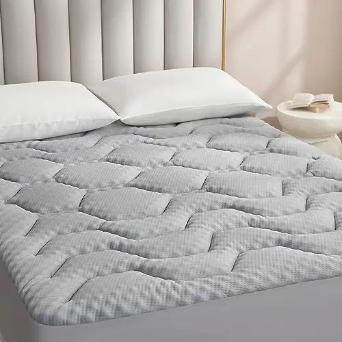 Produktbild: EHEYCIGA Gel Topper 160x200cm, Matratzentopper 160x200cm Memory Foam, Matratzen Topper mit extra tiefem Tasche, Grau