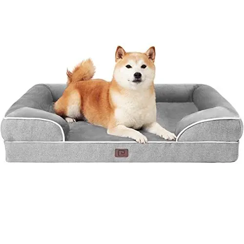 Produktbild: EHEYCIGA Orthopädisches Hundebett Grosse Hunde, Memory Foam Hundekorb Mittelgroße Hunde, Waschbar Hundesofa Wasserdicht rutschfest, Hundecouch mit Hohem Rand