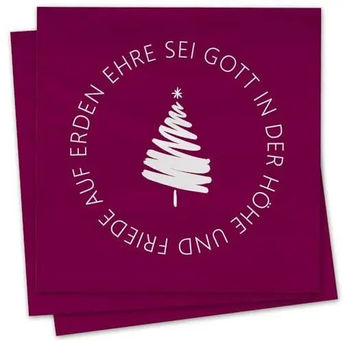 Produktbild: Ehre sei Gott in der Höhe und Friede auf Erden - Servietten: 20 Servietten