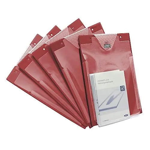 Produktbild: Eichner Organisation GmbH & Co. KG Auftragstasche m. Klettverschluss u. Kordel DIN A4 rot VE 10 St.