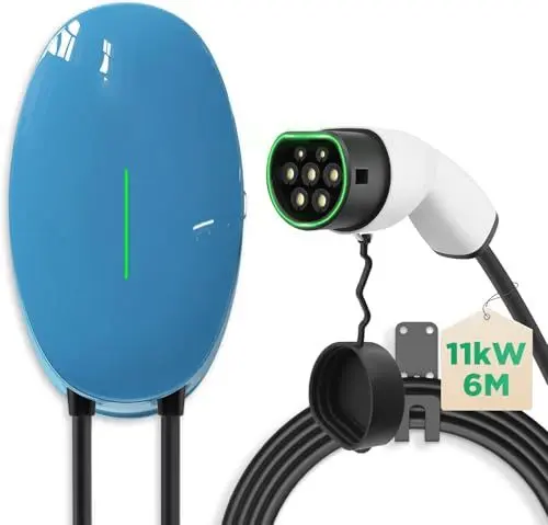 Produktbild: EIDYBOX Wallbox 11KW Ladegerät Typ 2 Ladekabel Elektroauto Home Ladestation 6M 16A Dreiphasig EV Charger, Wasserdicht IP66