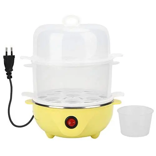Produktbild: Eierkocher, 220V Haushalts Doppel Eierkochmaschine mit automatischer Abschaltung und EU Stecker Messbecher für Küchen Restaurant Partys