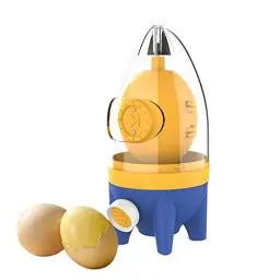Produktbild: Eigelb-Mixer, tragbarer Goldene Eiermacherin, manueller Eierschüttler, Ei-Mixer für kleine und große Eier, Eiweiß- und Eigelb-Mixer mit Zugseil für die Zubereitung von hartgekochten goldenen Eiern
