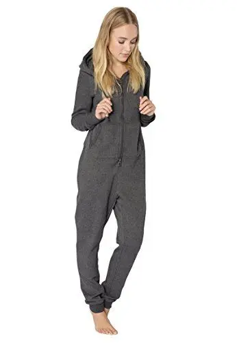 Produktbild: Eight 2 Nine Damen Sweat Jumpsuit Overall mit Reißverschluss Dark-grey1 S/M