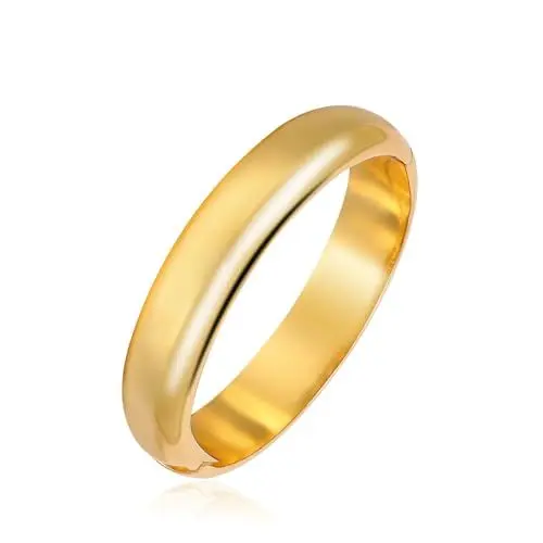 Produktbild: Eigso 13MM Thick Gold Chunky Bracelet Bangle for Women Men Unisex Trend Arc Oval Open Cuff Bangle Wristle Wristband for Woman Man
