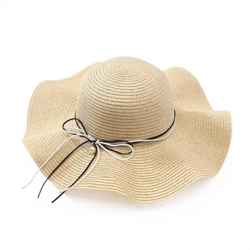 Produktbild: Eigso Khaki Stroh Eimer Hut für Frauen Woven Mesh Beach Sun Hats für Frau