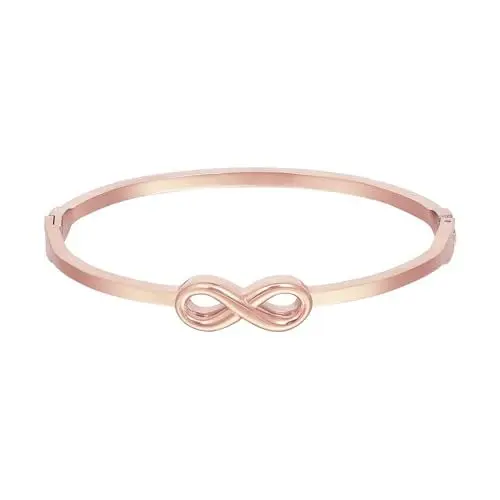 Produktbild: Eigso Titanium Steel Rose Gold Cuff Bracelet Womans Infinity Shape Mobius Armband für Frauen Männer