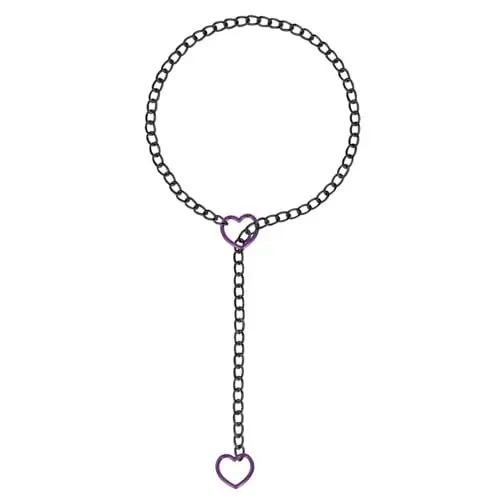 Produktbild: Eigso Unisex Y Lariat Kette Halskette für Frauen Männer Mode Y2K Liebe Herz Choker Kragen für Frau Mann