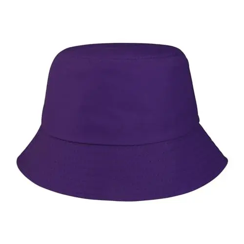 Produktbild: Eigso Unisex lila Baumwolle Eimer Hut für Frauen Männer Mode Reisen Sommer Strand Fischer Cap für Frau Mann