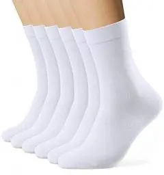 Produktbild: EIISSION Socken Herren Damen 39-42 Weiß Warme Sportsocken Unisex Business Lange mit Baum-wolle Haltbarkeit für Sport Freizeit 6 Paar Weiß 39-42