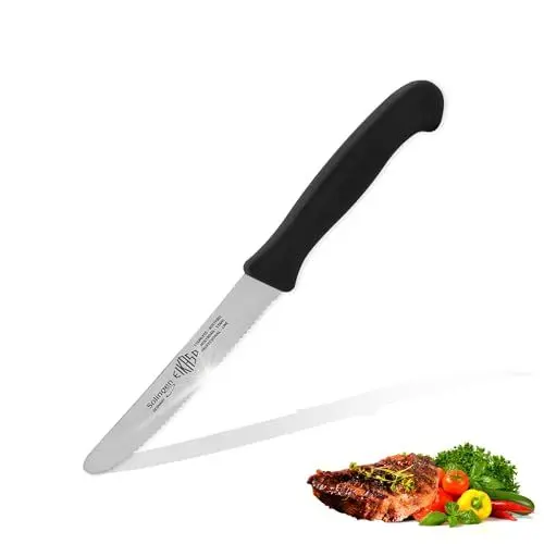 Produktbild: EIKASO 3061122-201 Frühstücksmesser mit Welle, 11cm Klinge, Schwarz
