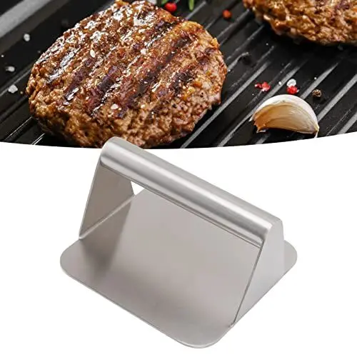 Produktbild: Burgerpresse, Hamburger-Smasher-Werkzeug für Grillplatte, Schinken-Patty-Presse aus Edelstahl 304, Antihaft-Grillpresse für Smashburger, Hackfleisch, Fleisch, Wurst
