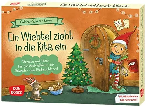 Produktbild: Ein Wichtel zieht in die Kita ein: 26 Ideen zum Wichtelbesuch in der Kita (Spielen – Lernen – Freude haben. 30 tolle Ideen für Kindergruppen auf DIN-A5-Karten)
