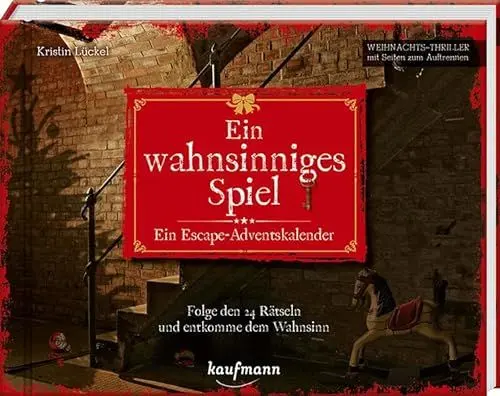 Produktbild: Ein wahnsinniges Spiel - Ein Escape-Adventskalender: Folge den 24 Rätseln und entkomme dem Wahnsinn (Escape-Adventskalender: Weihnachts-Thriller mit Seiten zum Auftrennen)