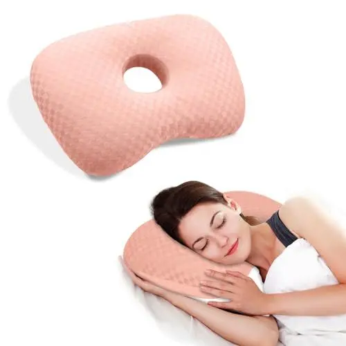 Produktbild: Eine Seitlich Gelockte Schläfe, Die Auf Eine Entzündete Schläfe und Entzündete Ohren Passt, Eine Baumwolle und Polyester Entsprechend Verstellt (Rosa)