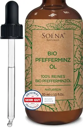 Produktbild: 100% BIO PFEFFERMINZÖL | Natürlich & Pur - Ätherisches Öl | Minzöl - Fördert das Haarwachstum – Haaröl bei Haarausfall | Aromatherapie - Lindert Kopfschmerzen | Therapeutisches Öl