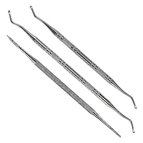 Produktbild: Eingewachsene Zehennägel Set, Professionelle Nagelpflege Eingewachsene FußnägelLifter Kit, 3 PCS Edelstahl Pediküre Set, Nagelfeile und Eingewachsene Zehennagel Werkzeug