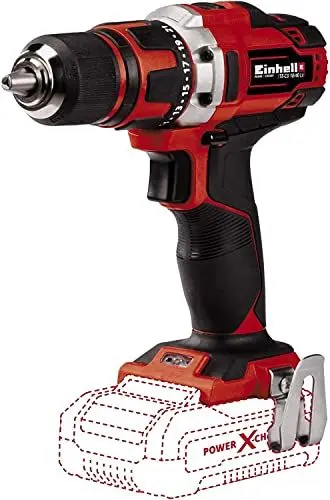 Produktbild: Einhell Akku-Bohrschrauber TE-CD 18/40 Li-Solo Power X-Change (Lithium-Ionen, 18 V, 40 Nm max. Drehmoment auf 21 Stufen, 2-Gang-Getriebe zum Bohren + Schrauben, Drehzahl-Elektronik, LED-Licht)