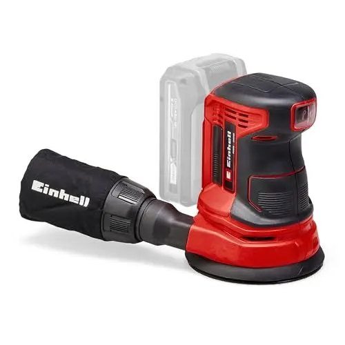 Produktbild: Einhell Akku-Exzenterschleifer TE-RS 18 Li-Solo Power X-Change (Lithium-Ionen, Drehzahl-Elektronik, Mikro-Kletthaftung, inkl. 1x Schleifpapier P80, ohne Akku und Ladegerät)