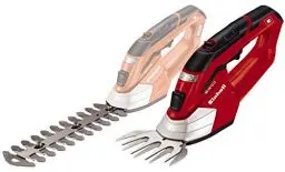 Produktbild: Einhell Akku-Gras- und Strauchschere GE-CG 12 Li (Lithium-Ionen, 12 V, 1,5 Ah, werkzeugloser Messerwechsel, lasergeschnittene Messer, Metall-Getriebe, Teleskopstiel, Softgrip, Sicherheitsschalter)