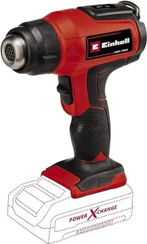 Produktbild: Einhell Akku-Heißluftpistole TE-HA 18 Li - Solo Power X-Change (Li-ion, 18V , 2 Temperaturstufen, inkl. Reduzier-, Breitstrahl-, Reflektordüse, ohne Akku und Ladegerät)