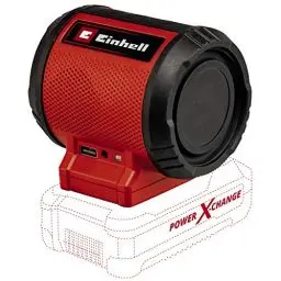 Produktbild: Einhell Akku-Lautsprecher TC-SR 18 Li BT - Solo Power X-Change (Lithium-Ionen, max. 85 dB, Bluetooth, AUX-/USB-Anschluss, intuitives Bedienfeld, ohne Akku und Ladegerät)