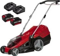 Produktbild: Einhell Akku-Rasenmäher GE-CM 36/43 Li M Kit Power X-Change (36 V, 43 cm Schnittbreite, bis 600 m², Brushless, Mulchfunktion, inkl. 2x 4,0 Ah PXC-Akku und 2x Ladegerät)
