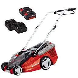 Produktbild: Einhell Akku-Rasenmäher GE-CM 36 Li Kit Power X-Change (36 V, 36 cm Schnittbreite, bis 350 m², Brushless, 40L Fangkorb, 25-75 mm Schnitthöhe, inkl. 2x 3,0 Ah-Akku und 2x Ladegerät)