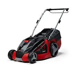 Produktbild: Einhell Akku-Rasenmäher GE-CM 43 Li M Kit Power X-Change (36V, 43 cm Schnittbreite, bis 600 m², Brushless, Mulch-Kit, 63L Fangkorb, 25-75 mm Schnitthöhe, inkl. 2x 4,0Ah + 2x Ladegerät)