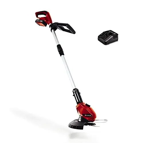 Produktbild: Einhell Akku-Rasentrimmer GE-CT 18 Li Kit Power X-Change (Li-Ion, 18V, Motorkopf drehbar, Flowerguard, inkl 20 Kunststoffmesser, inkl. 2,0Ah Akku und Ladegerät)
