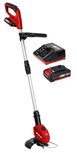 Produktbild: Einhell Akku-Rasentrimmer GE-CT 18 Li Set Power X-Change (Lithium Ionen, 18 V, 240 mm Schnittkreis, 20 Kunststoffmesser, inkl. 1,5 Ah Akku und Ladegerät)