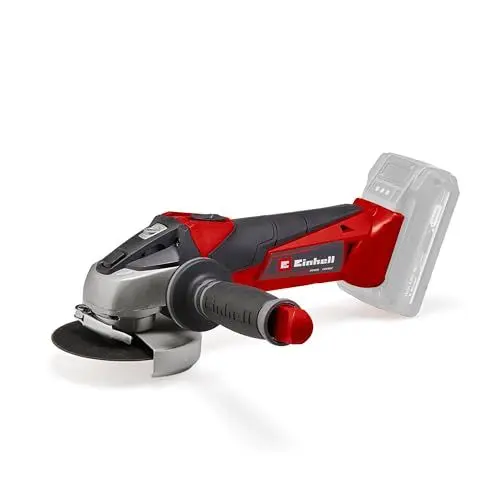 Produktbild: Einhell Akku Winkelschleifer TE-AG 18/115 Li-Solo Acc Power X-Change (18 V, 115 mm Scheibendurchmesser, 28 mm Schnitttiefe, Softstart, inkl. Scheibe, ohne Batterie), Rot, Schwarz, Silber