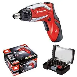 Produktbild: Einhell Akkuschrauber Set TE-SD 3,6 Li (3,6 V, 1,5 Ah, 3.5 Nm Drehmoment, 2x LED-Licht, inkl. Ladegerät, 32 tlg. Bitset, Aufbewahrungsbox),Rot,inkl. 32 Bits / Geschenkbox