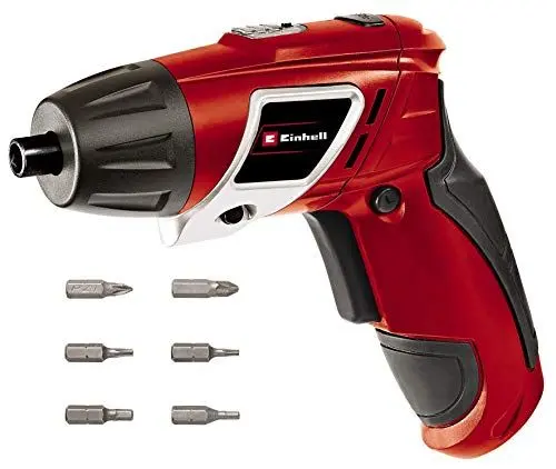 Produktbild: Einhell Akkuschrauber TC-SD 3,6 Li (3,6V, 1300 mAh, 3 Nm Drehmoment, Drehgelenk im Handgriff, LED-Licht, Softgriff, Ladekontrollleuchte, inkl. 6 Bits)