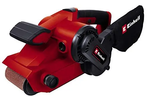 Produktbild: Einhell Bandschleifer TC-BS 8038 (800 W, präziser Bandlauf mit Feinjustierung, keramische Schutz-Einlage, Zusatzhandgriff, integrierte Staubabsaugung, inkl. Schleifband)